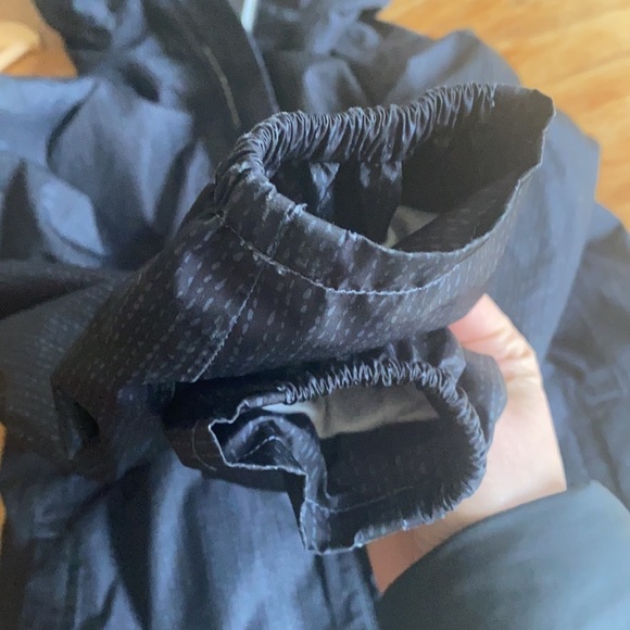 MEC Rain Jacket Black with Gray detail and fleece lining - Picture 8 of 10